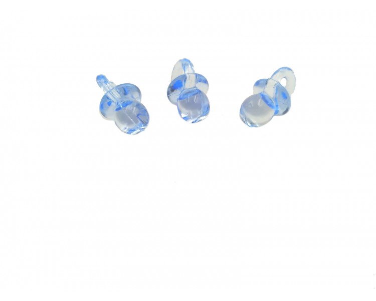 PVC Ciuccio Decorazione | Blu / 1x2cm - 100 pezzi PVC Ciuccio Decorazione | Blu / 1x2cm - 100 pezzi