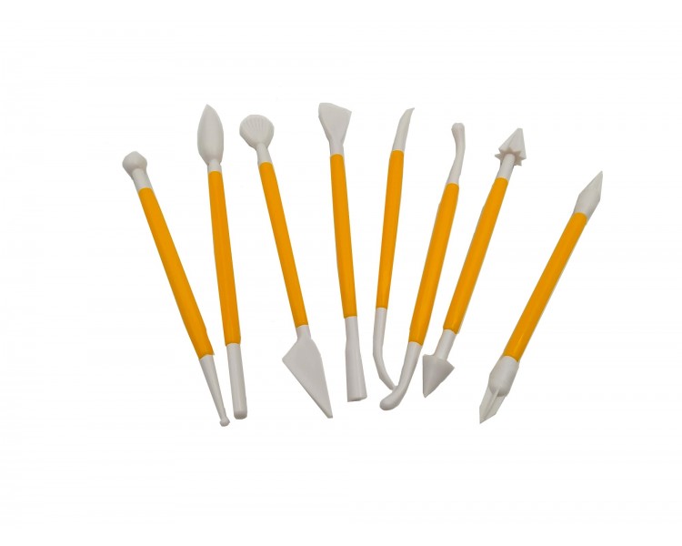 Set di scultura in argilla di plastica | 8 pezzi Set di scultura in argilla di plastica | 8 pezzi