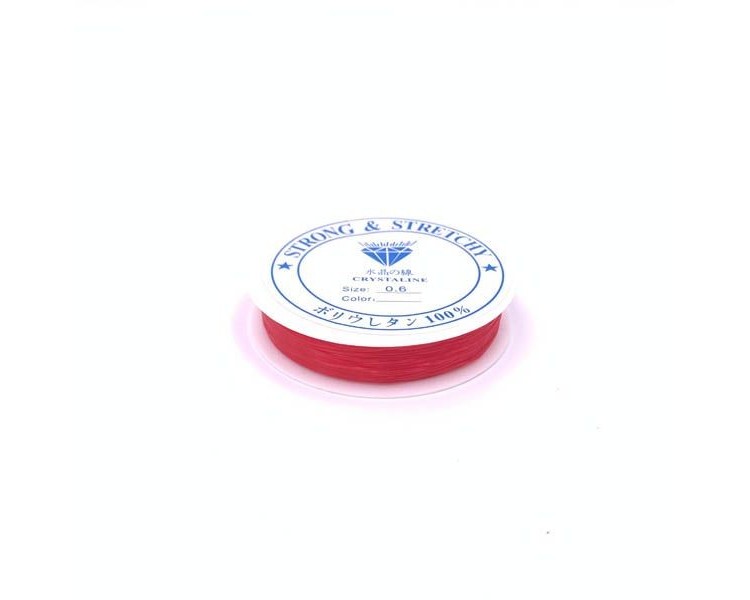 Lino elastico | Rosso / 0,6mm Lino elastico | Rosso / 0,6mm