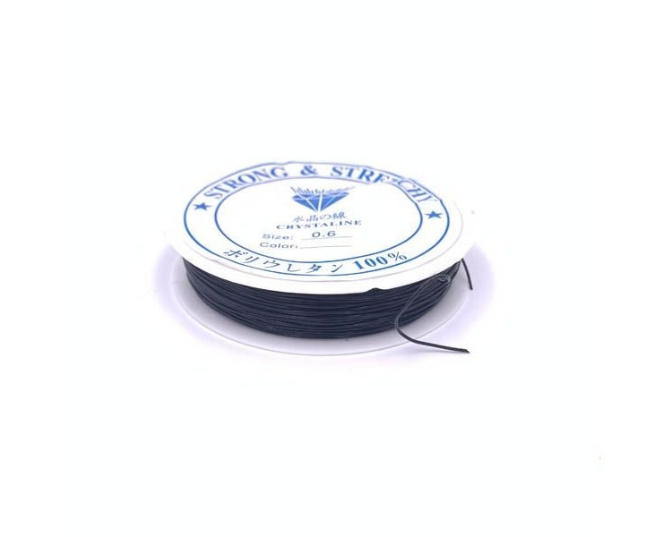Lino elastico | Nero / 0,6mm Lino elastico | Nero / 0,6mm