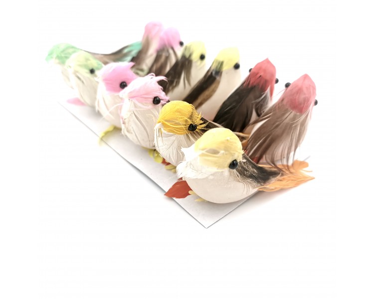 Uccellini Colorati Set 12 Uccellini Colorati Set 12