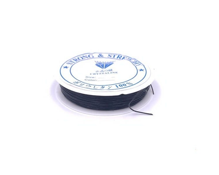 Lino elastico | Nero / 1mm Lino elastico | Nero / 1mm