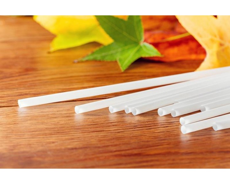 Cannucce Bio in PLA | Bianco / 21cmx7mm - 500 pezzi Cannucce Bio in PLA | Bianco / 21cmx7mm - 500 pezzi