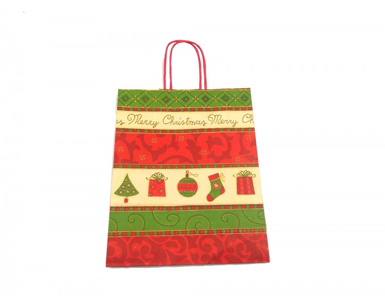 Shopper in Carta - Pattern Natalizio - 21x26x8cm Shopper in Carta - Pattern Natalizio - 21x26x8cm