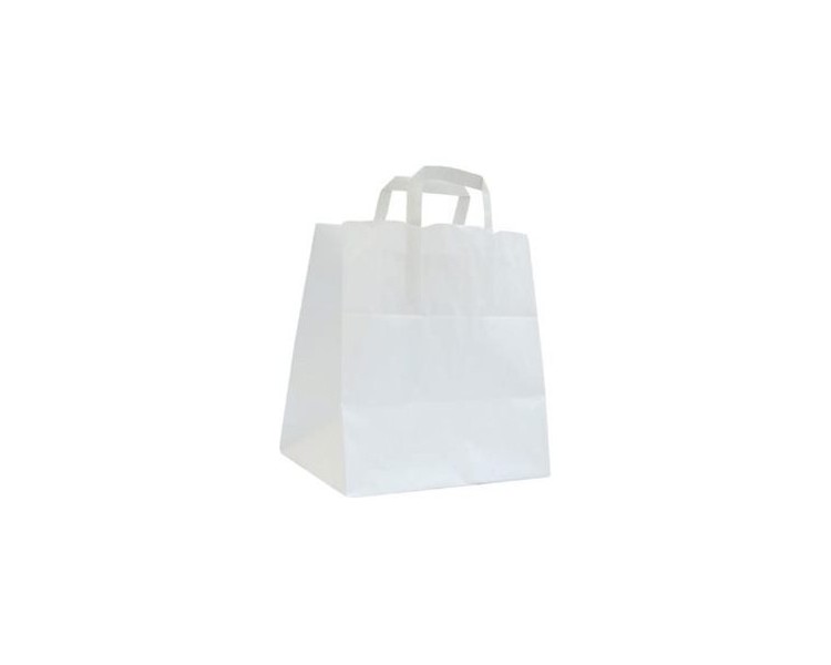 Busta Asporto Kraft Bianca - 36+24x30 cm Busta Asporto Kraft Bianca - 36+24x30 cm