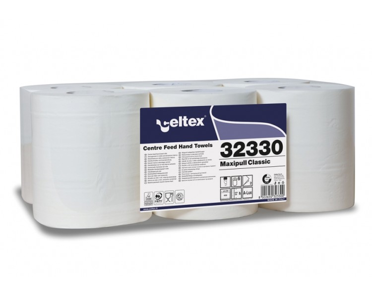 Asciugamano ad Estrazione Centrale MAXIPULL - Celtex - 2V - 160 mt x 6 Rotoli Asciugamano ad Estrazione Centrale MAXIPULL - Celtex - 2V - 160 mt x 6 Rotoli