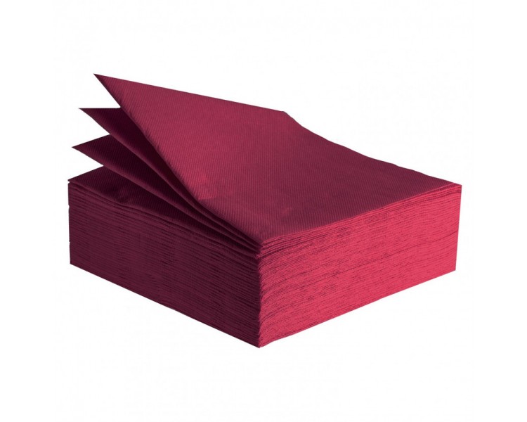 Tovaglioli Bordeaux - 25x25 cm - 100 Pezzi Tovaglioli Bordeaux - 25x25 cm - 100 Pezzi