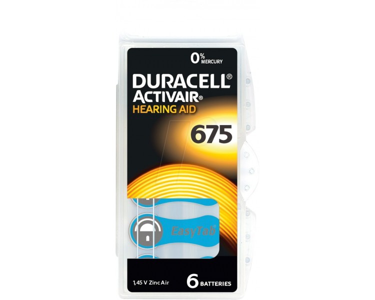 DURACELL | DA675 Acustica Activeair| 6 Pezzi DURACELL | DA675 Acustica Activeair| 6 Pezzi