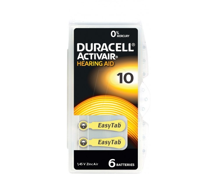 DURACELL | DA10 Acustica Activeair| 6 Pezzi DURACELL | DA10 Acustica Activeair| 6 Pezzi