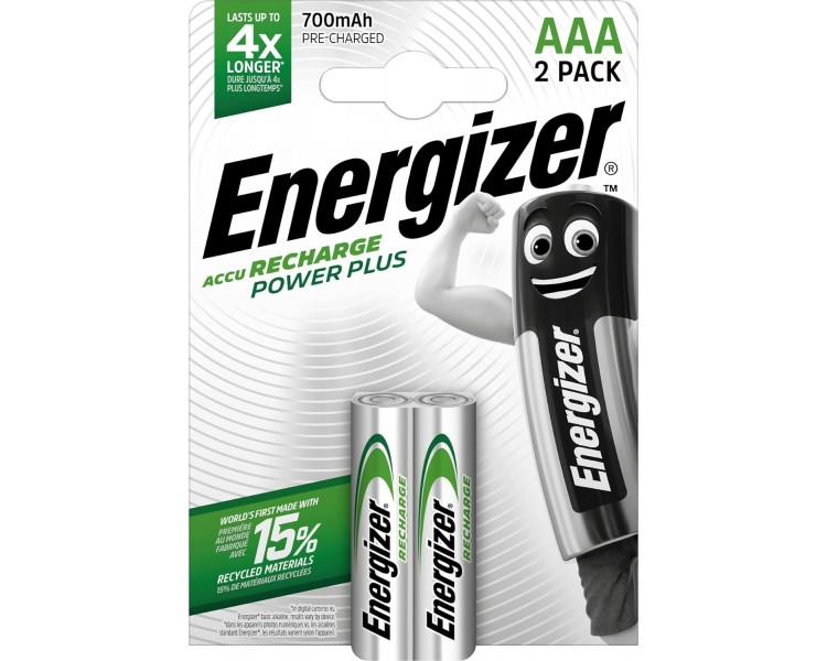 ENERGIZER | AAA 770 mAh PlusPower Recharge| 2 Pezzi ENERGIZER | AAA 770 mAh PlusPower Recharge| 2 Pezzi