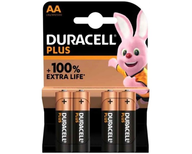 DURACELL | AA MN1500 100% PlusPower | 4 Pezzi DURACELL | AA MN1500 100% PlusPower | 4 Pezzi