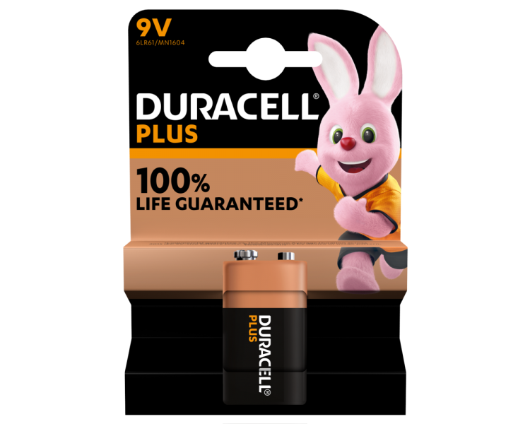 DURACELL | 9V MN1604 100% PlusPower | 1 Pezzo DURACELL | 9V MN1604 100% PlusPower | 1 Pezzo