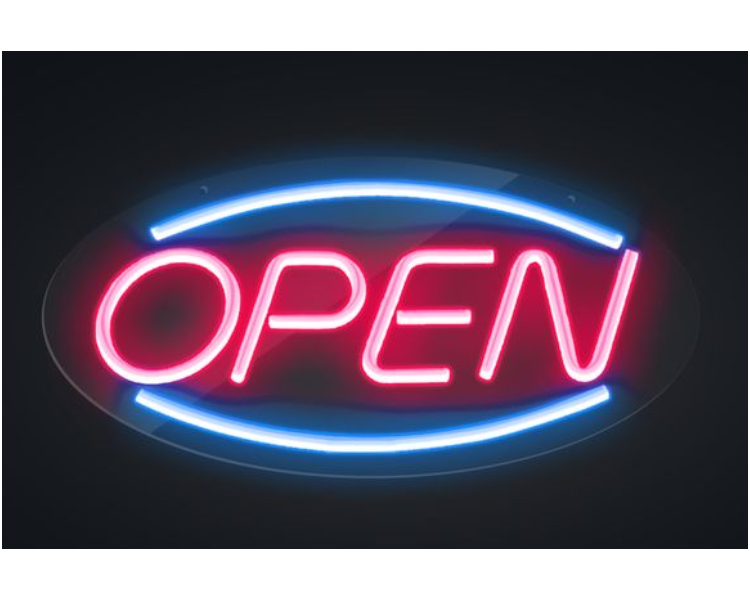 OPEN Neon LED Plexi Multicolore | 30x2x16 cm OPEN Neon LED Plexi Multicolore | 30x2x16 cm