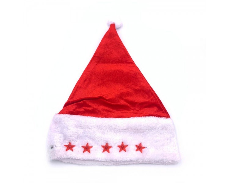 Cappello di Natale con Stelline Luminose | 44x29 cm Cappello di Natale con Stelline Luminose | 44x29 cm