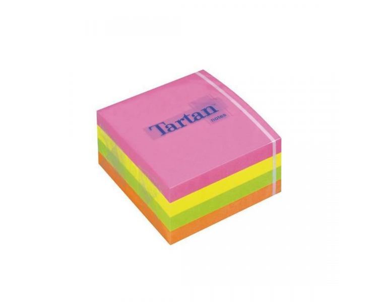 Post-it Tartan Cubo - 76x76mm - 400 Fogli - Neon Rainbow Post-it Tartan Cubo - 76x76mm - 400 Fogli - Neon Rainbow