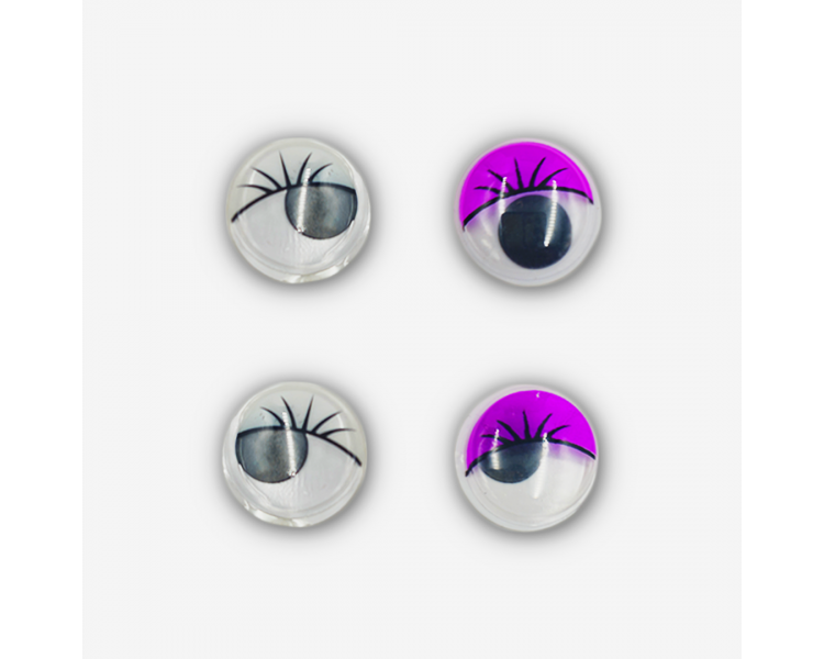 Occhi Socchiusi in Plastica|4 pz| Bianco/Viola Occhi Socchiusi in Plastica|4 pz| Bianco/Viola