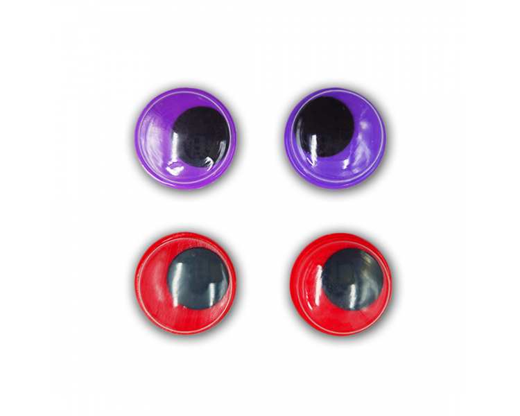Occhi in Plastica|4 pz|Viola/Rosso Occhi in Plastica|4 pz|Viola/Rosso