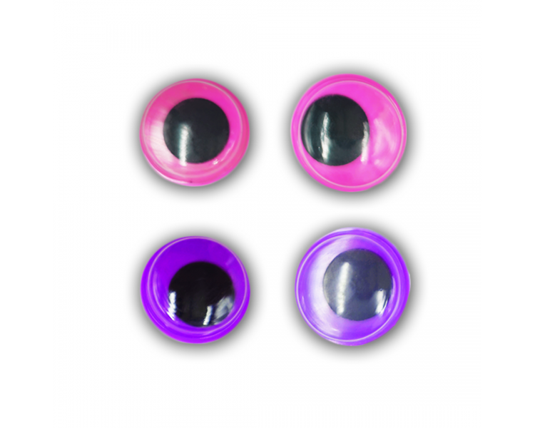 Occhi in Plastica|4 pz|Rosa/Viola Occhi in Plastica|4 pz|Rosa/Viola