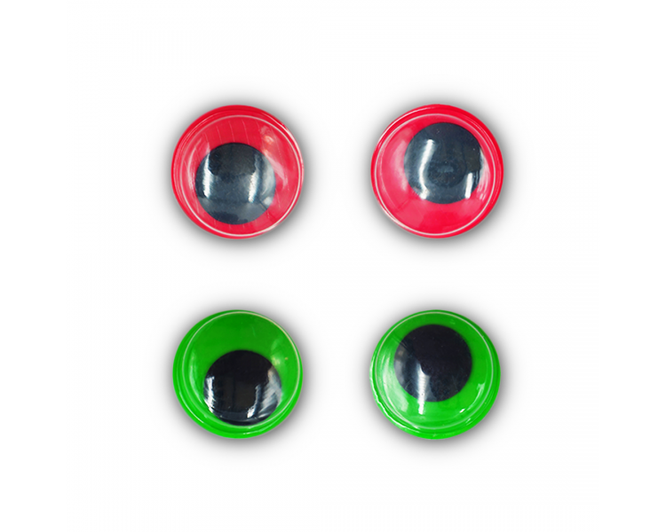 Occhi in Plastica|4 pz|Rosso/Verde Occhi in Plastica|4 pz|Rosso/Verde