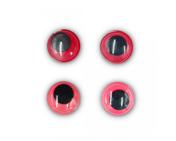 Occhi in Plastica|4 pz|Rosso/Rosa Occhi in Plastica|4 pz|Rosso/Rosa