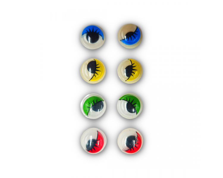Occhi Socchiusi in Plastica|8 pz|Blu/Giallo/Verde/Rosso Occhi Socchiusi in Plastica|8 pz|Blu/Giallo/Verde/Rosso
