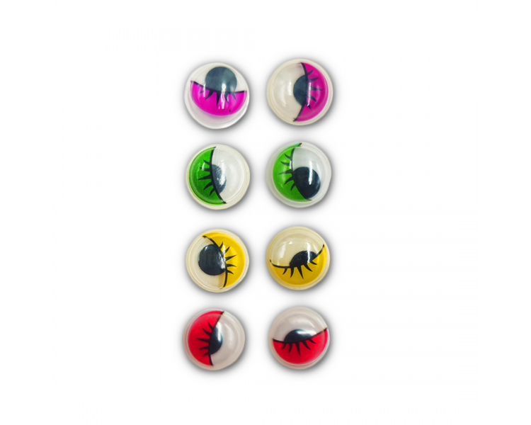 Occhi Socchiusi in Plastica|8 pz|Viola/Verde/Giallo/Rosso Occhi Socchiusi in Plastica|8 pz|Viola/Verde/Giallo/Rosso