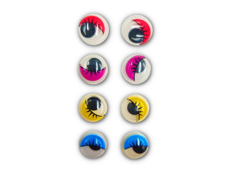 Occhi Socchiusi in Plastica|8 pz|Rosso/Viola/Giallo/Blu Occhi Socchiusi in Plastica|8 pz|Rosso/Viola/Giallo/Blu