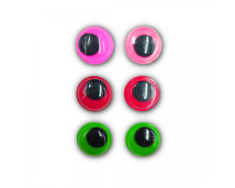 Occhi in Plastica|6 pz|Rosa/Rosso/Verde Occhi in Plastica|6 pz|Rosa/Rosso/Verde