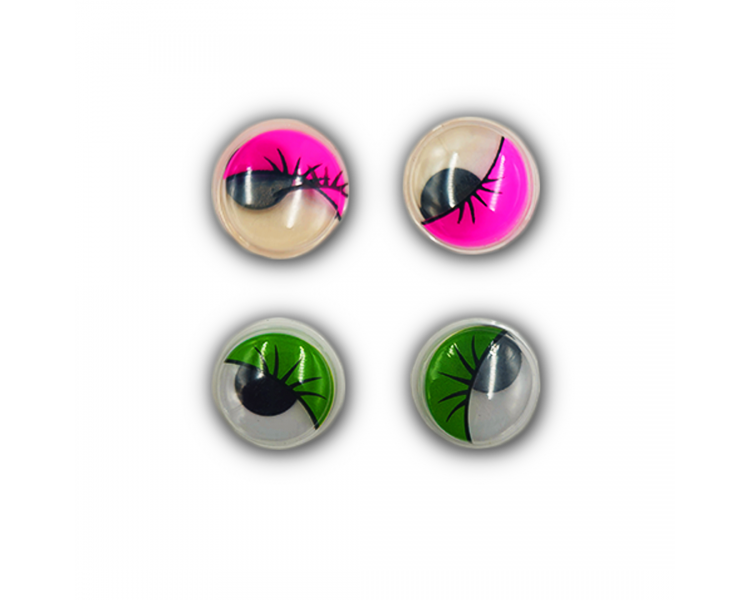 Occhi Socchiusi in Plastica|4 pz|Rosa/Verde Occhi Socchiusi in Plastica|4 pz|Rosa/Verde