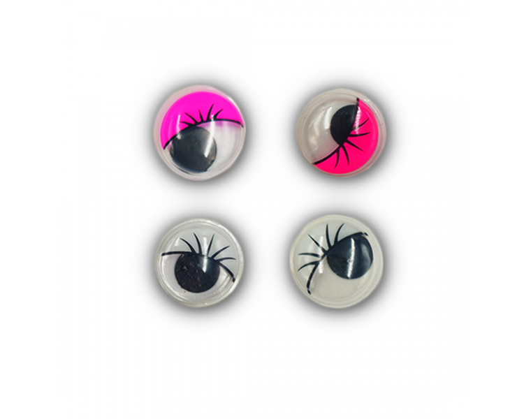 Occhi Socchiusi in Plastica|4 pz|Rosa/Bianco Occhi Socchiusi in Plastica|4 pz|Rosa/Bianco