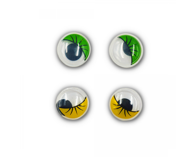 Occhi Socchiusi in Plastica|4 pz|Verde/Giallo Occhi Socchiusi in Plastica|4 pz|Verde/Giallo
