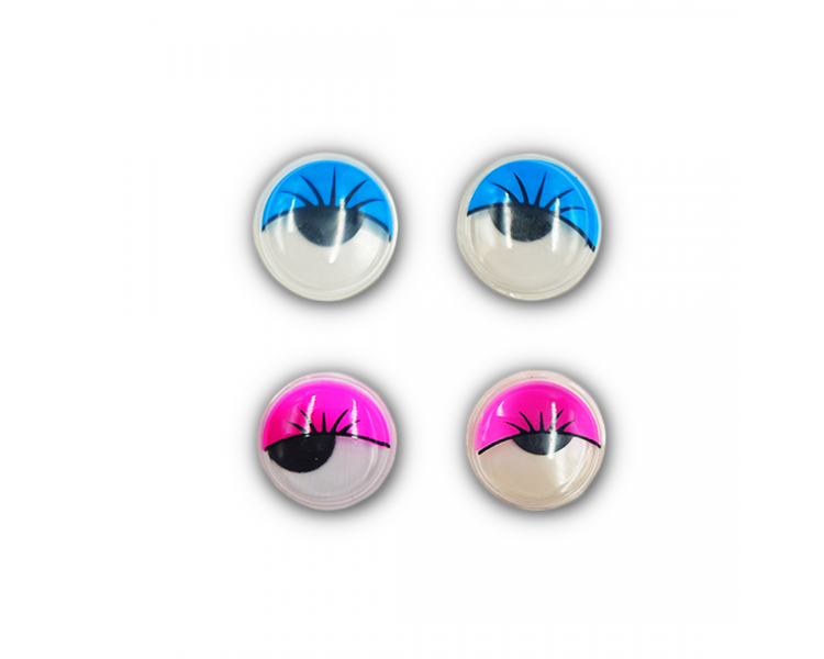 Occhi Socchiusi in Plastica|4 pz|Blu/Rosa Occhi Socchiusi in Plastica|4 pz|Blu/Rosa