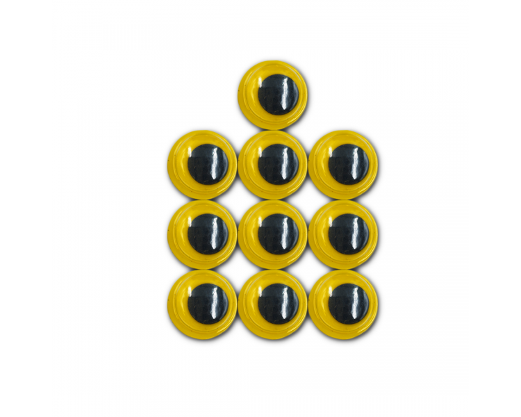 Occhi in Plastica|10 pz|Giallo Occhi in Plastica|10 pz|Giallo