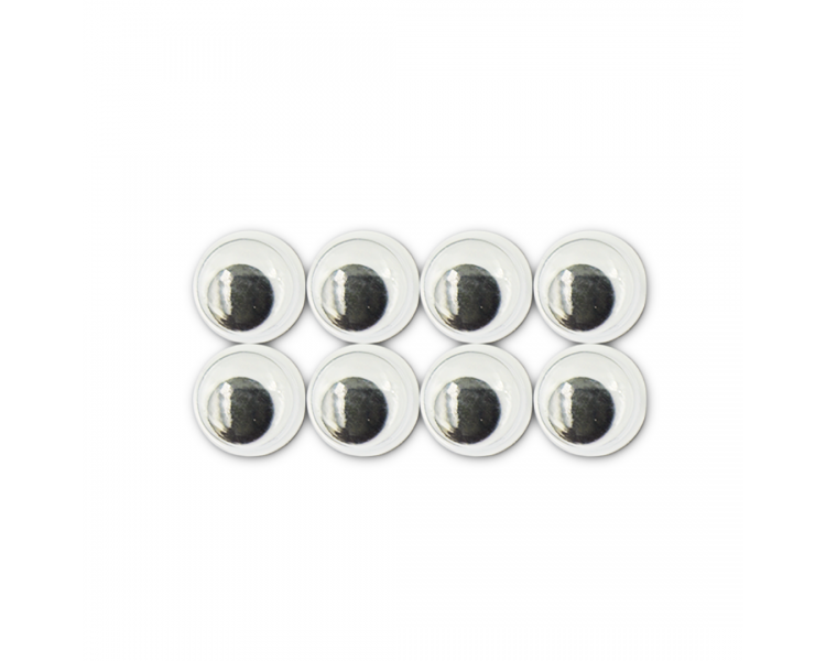 Occhi in Plastica|8 pz|Bianco Occhi in Plastica|8 pz|Bianco