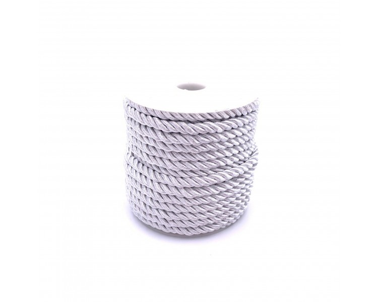 Cordoncino Tessuto Intrecciato - Argento | 5mm x 20m Cordoncino Tessuto Intrecciato - Argento | 5mm x 20m
