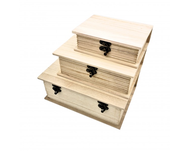 Scatole Legno | Libro - 3 in 1
