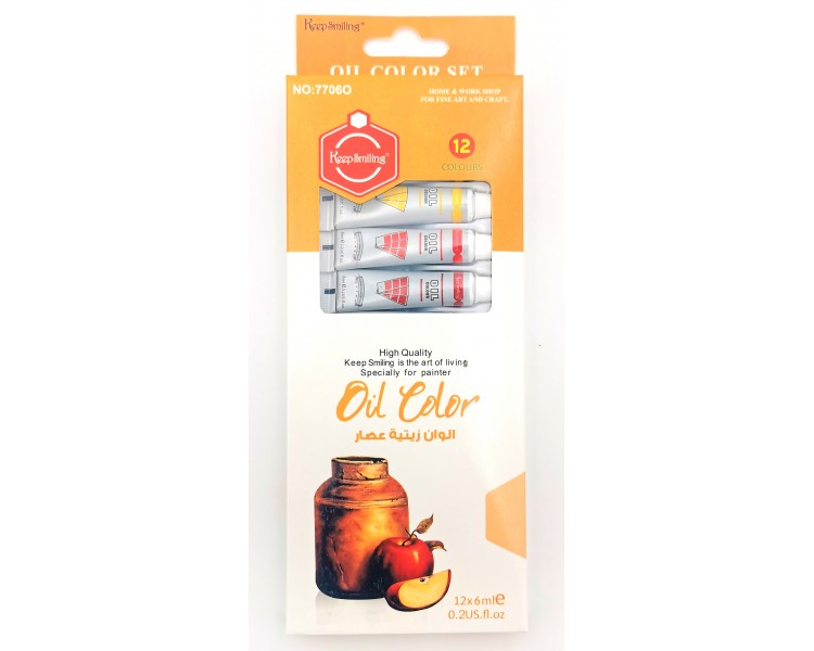 Set Colori ad olio "KeepSmiling" | 12x6ml - 12 pezzi Set Colori ad olio "KeepSmiling" | 12x6ml - 12 pezzi
